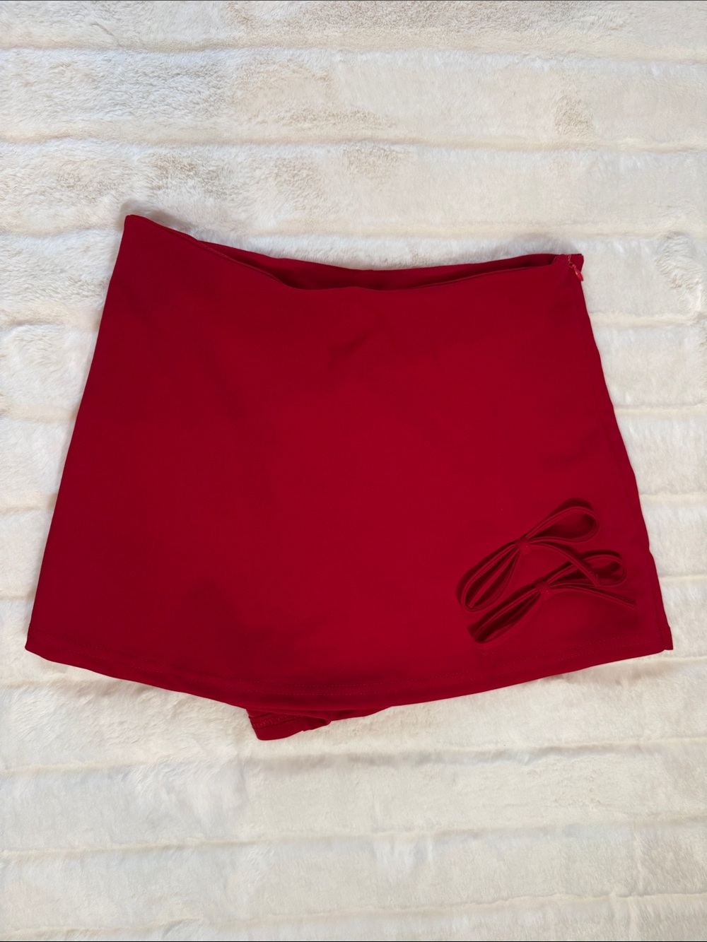 NWT Red Swim Skirt with Side Bow Detail